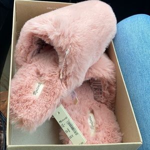 Madewell blush pink slippers